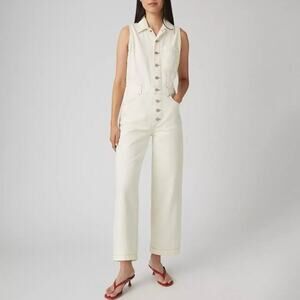 Levi’s Sleeveless Utility Jumpsuit White Serenity Tomorrow Size Medium